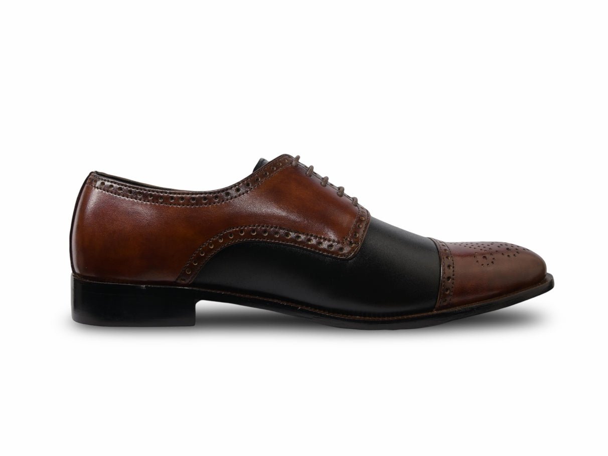 Duke's Heritage Lace-Up Shoes – Chestnut & Black Leather Elegance