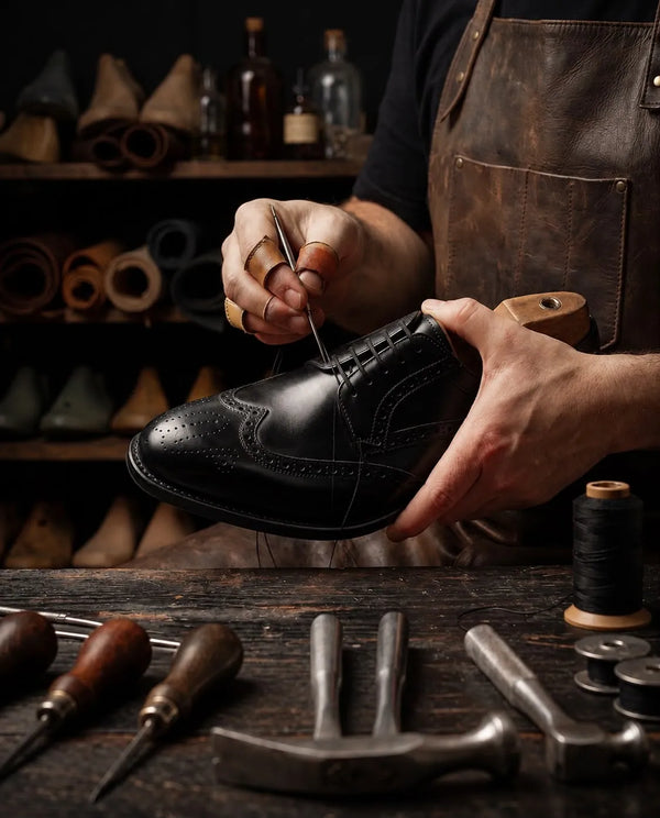 Artisan shoemaking detail