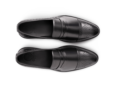 Deyoshi Black Men's Leather Loafers Shoes – Handcrafted Luxury