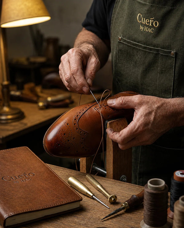 Artisan shoemaking detail