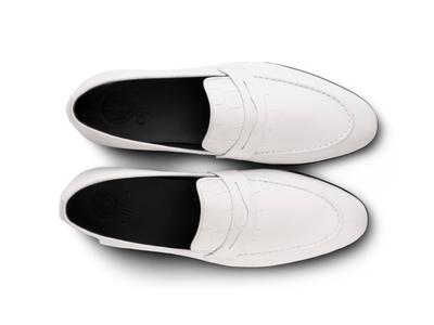 Wilfred White Leather Loafers – Premium White Loafers for Men
