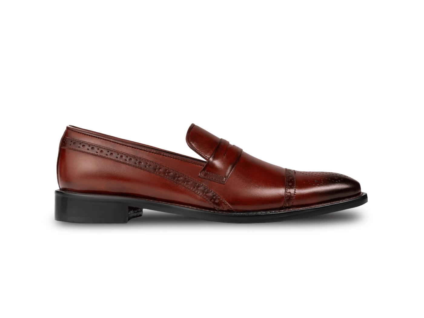 Cognac Brown Brogue Loafers for Men – Handcrafted Style & Luxury