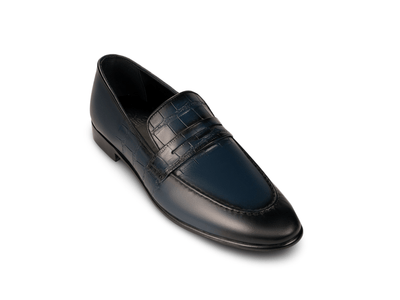 Alton Men Leather Blue Loafers – A Masterpiece of Craftsmanship & Comfort