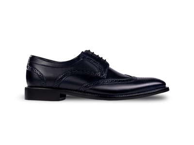Leonardo Blue Lace-Up Shoes – Bespoken for the Modern Gentleman