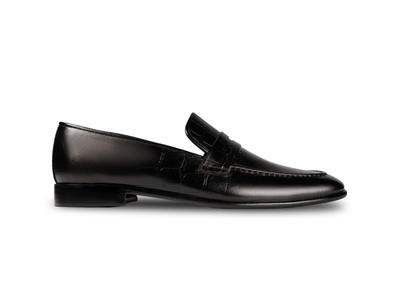 Hudson Black Loafers for Men – Uniquely Handcrafted Elegance for Every Occasion