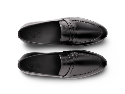 Hudson Black Loafers for Men – Uniquely Handcrafted Elegance for Every Occasion