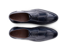 The Admiralty Brogue men’s navy wingtip brogue dress shoes top view