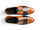 The Valoric Viceroy men’s two-tone cap-toe oxford dress shoes top view cognac and black