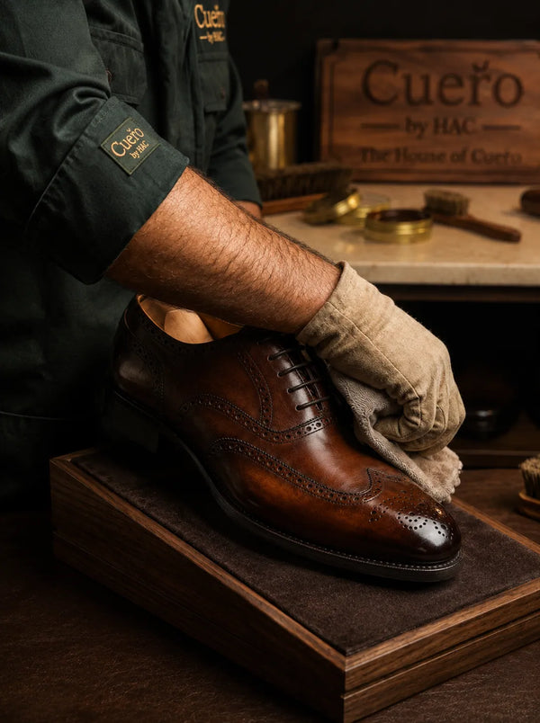 Artisan shoemaking detail